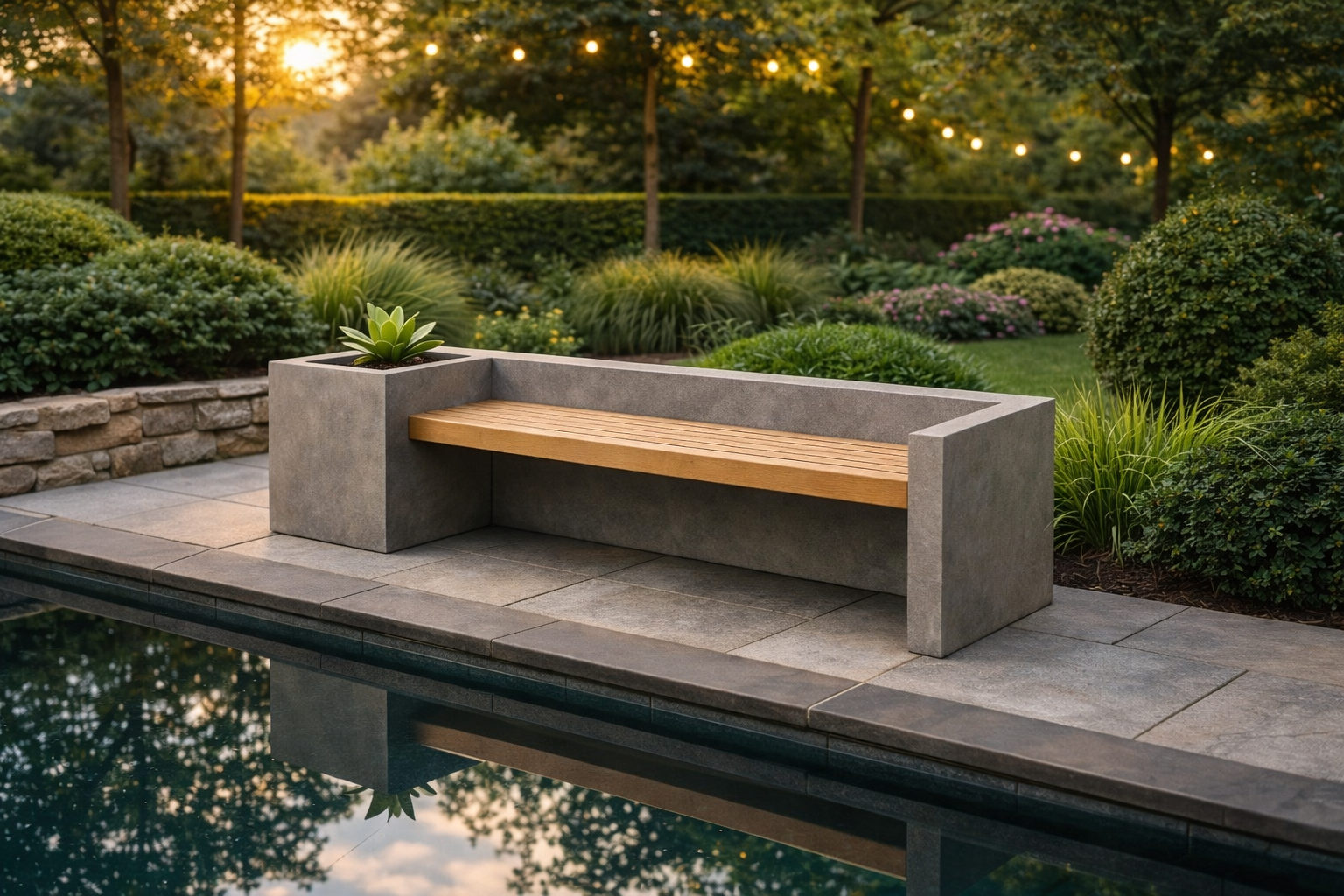 50*50*250 Saksılı Beton Bank Modeli