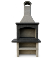 1*80 Davlumbazlı Grey1 Barbekü Modeli