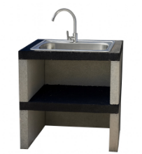 1*80 Modüler Grey2 Evyeli Barbekü Parçası