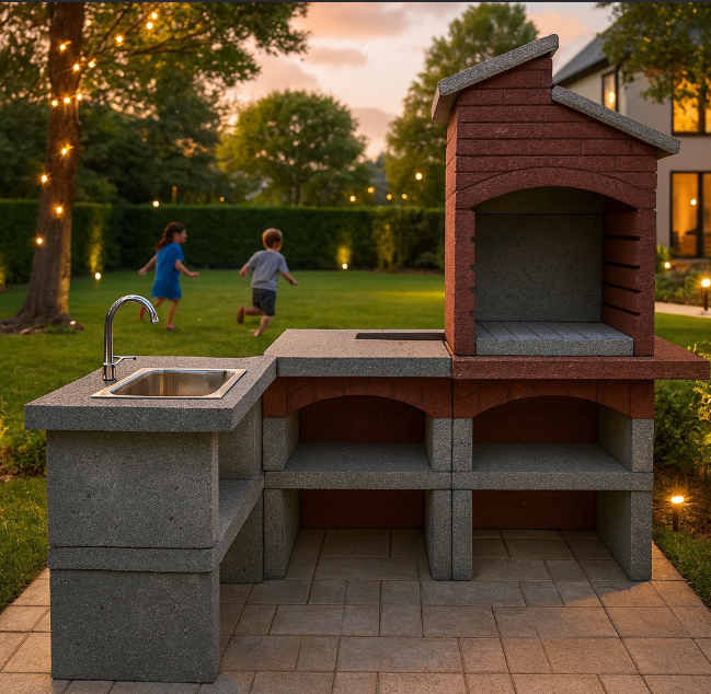 2*80-1*70 Çatılı L Crown Barbekü Modeli