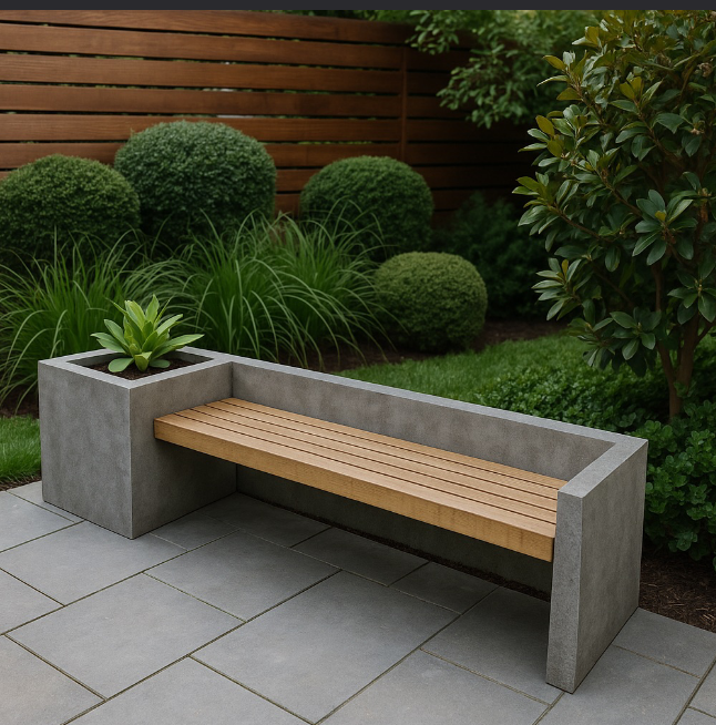 50*50*250 Saksılı Beton Bank Modeli
